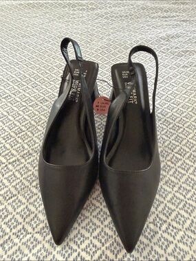 PRIMARK Classic Black Pointed Slingback Heels